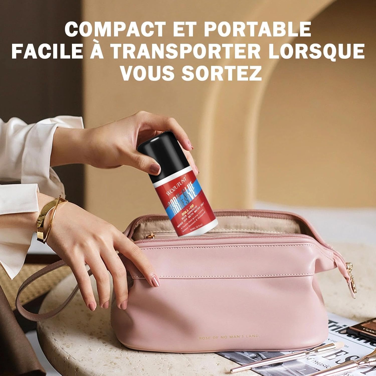 Colle corporelle – bille, 2pcs – résistante sueur, lavable eau, adhésif textile