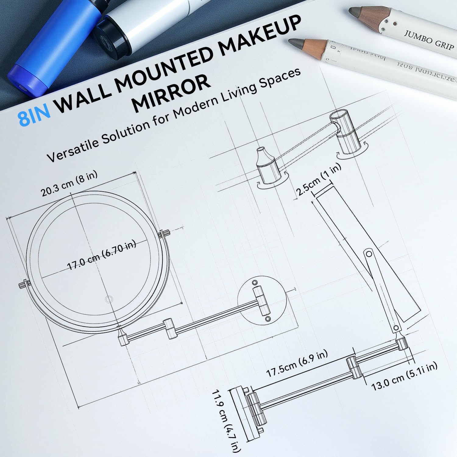 Auxmir - Miroir mural lumineux 8