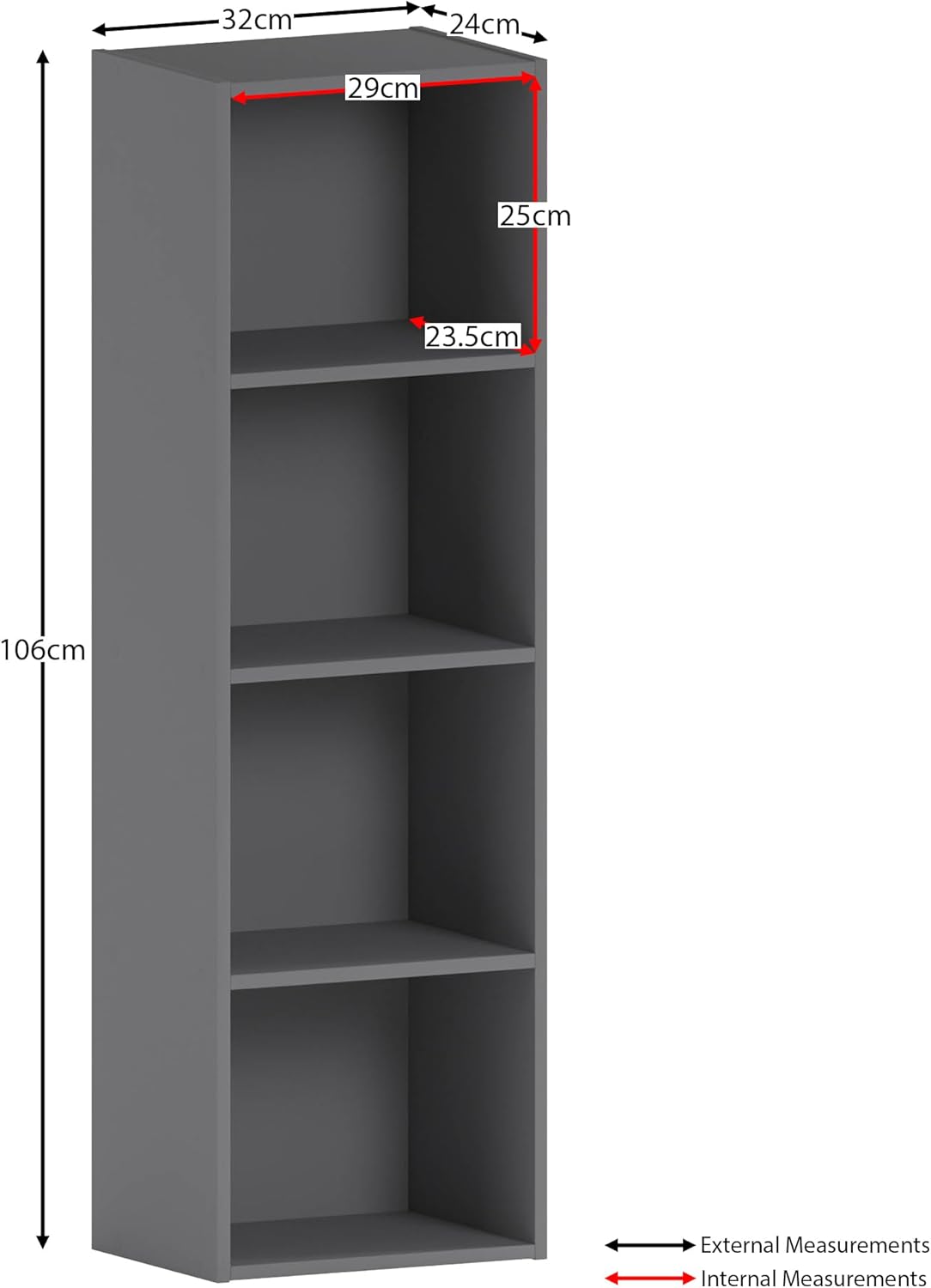 Vida Designs - Oxford 4 Cube - 106x32x24cm - étagère rangement moderne