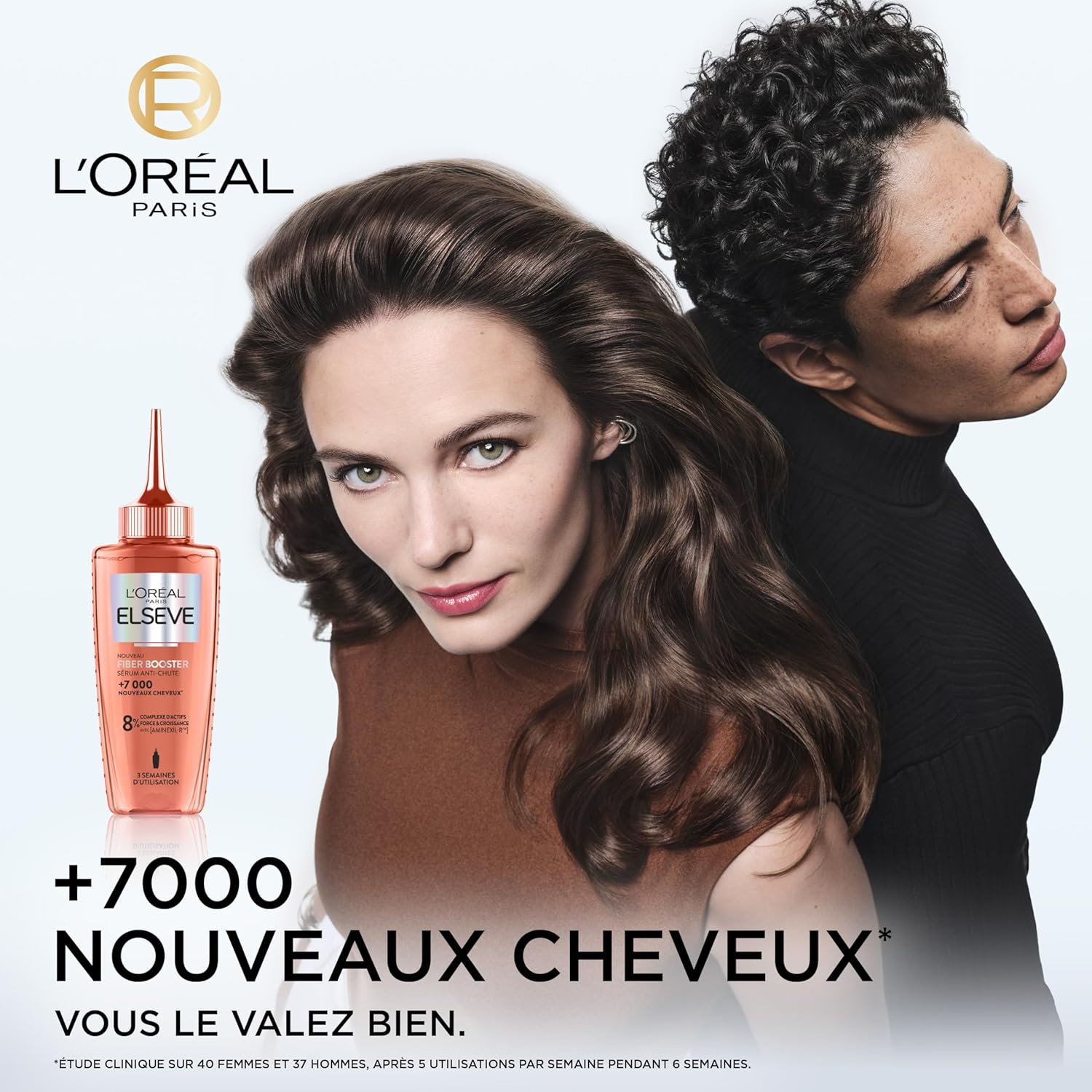 L'Oréal Paris - Elseve Fiber Booster - sérum anti-chute 6 semaines - stimule pousse, densité, Aminexil-R