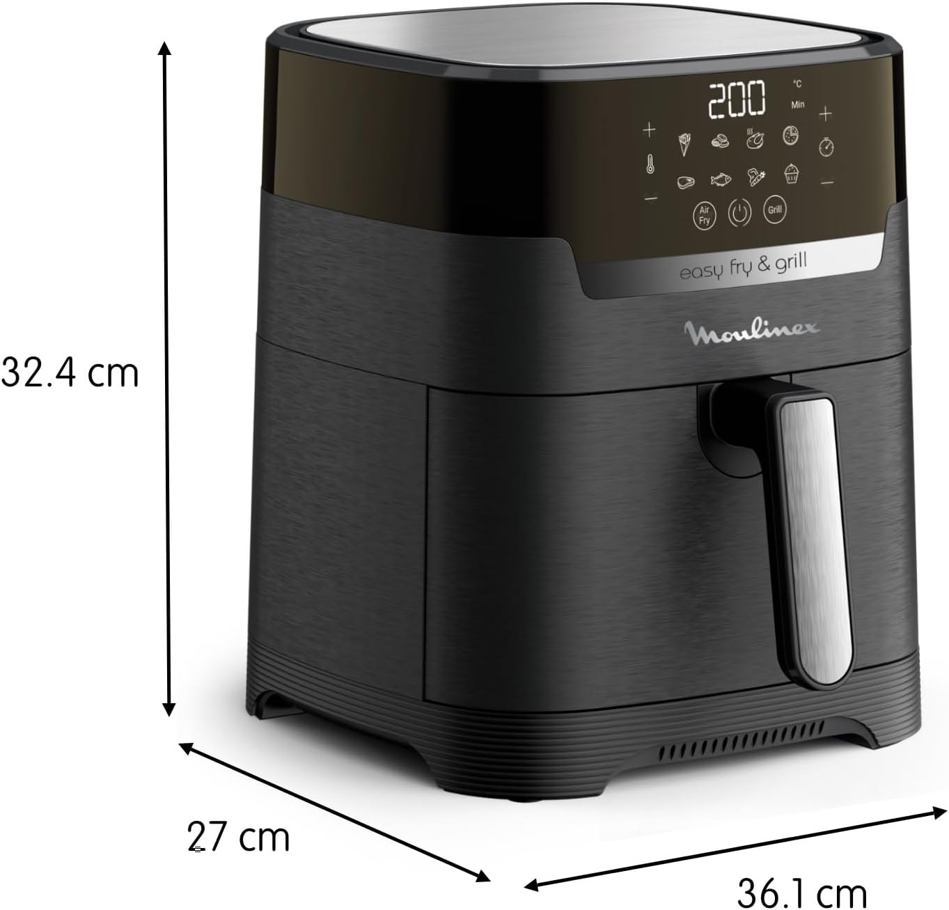 Moulinex - Easy Fry & Grill - 4,6L - 8 programmes, écran tactile, sans huile, grill XL, EZ505810