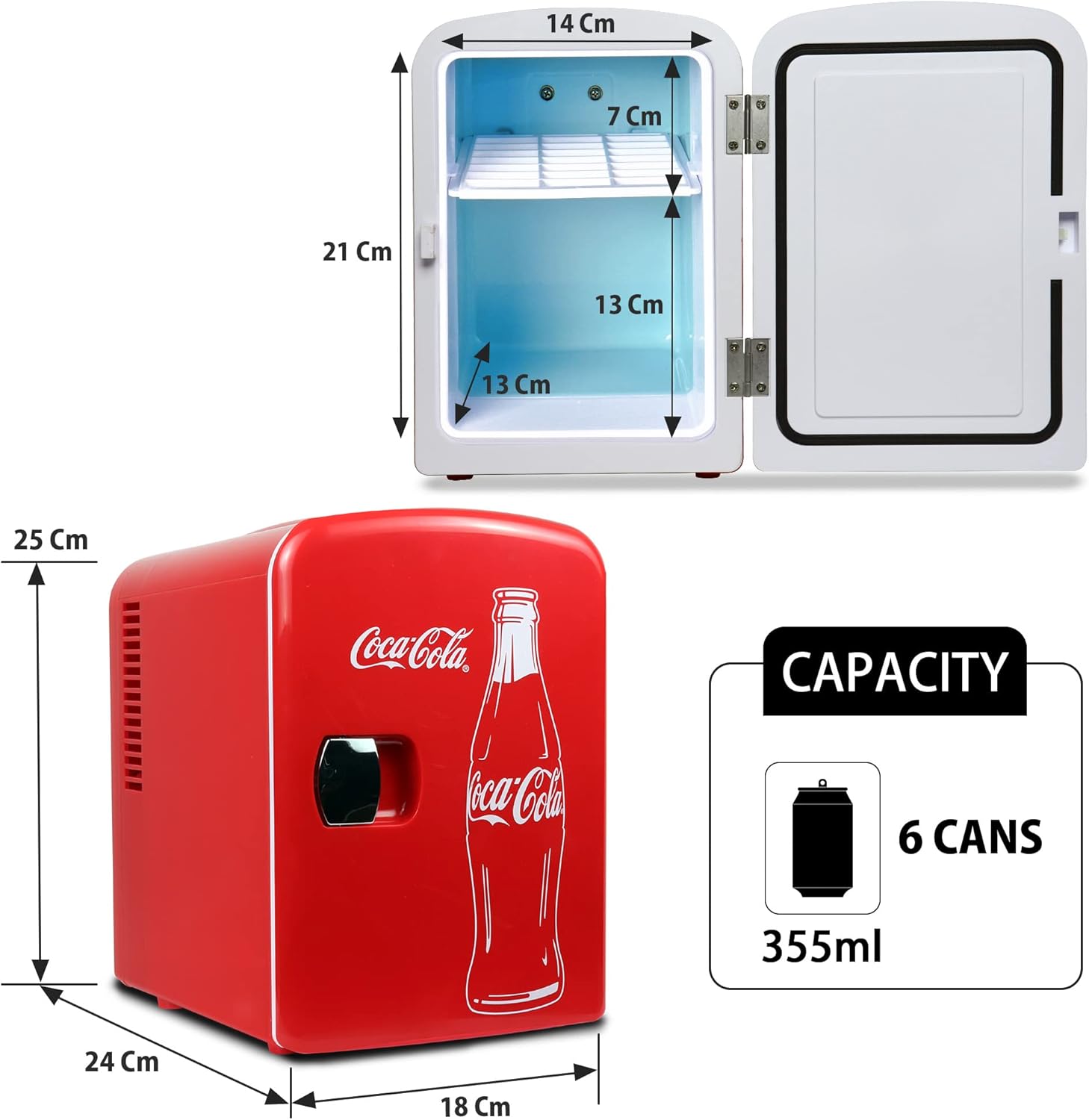 Koolatron - Mini frigo 4L - 6 canettes, silencieux, portable