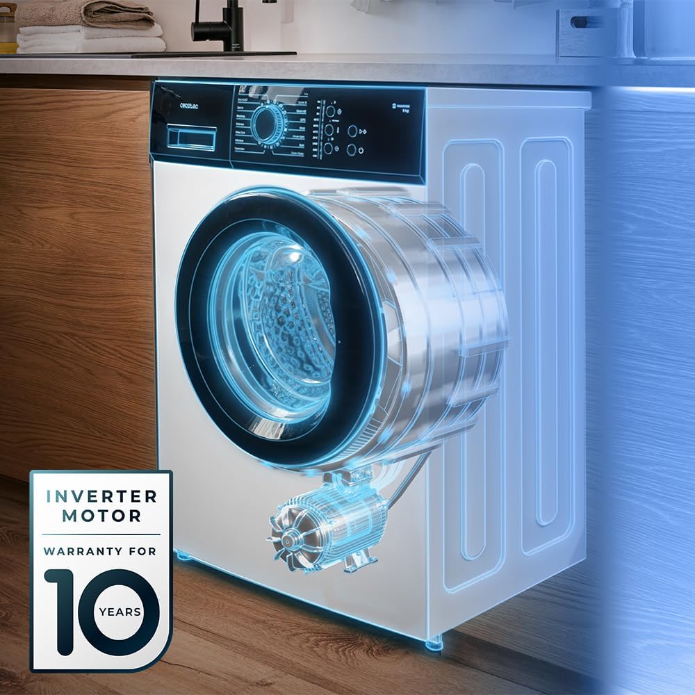 Cecotec - Bolero DressCode 6kg, Inverter, 16 programmes, 1000tr/min 620