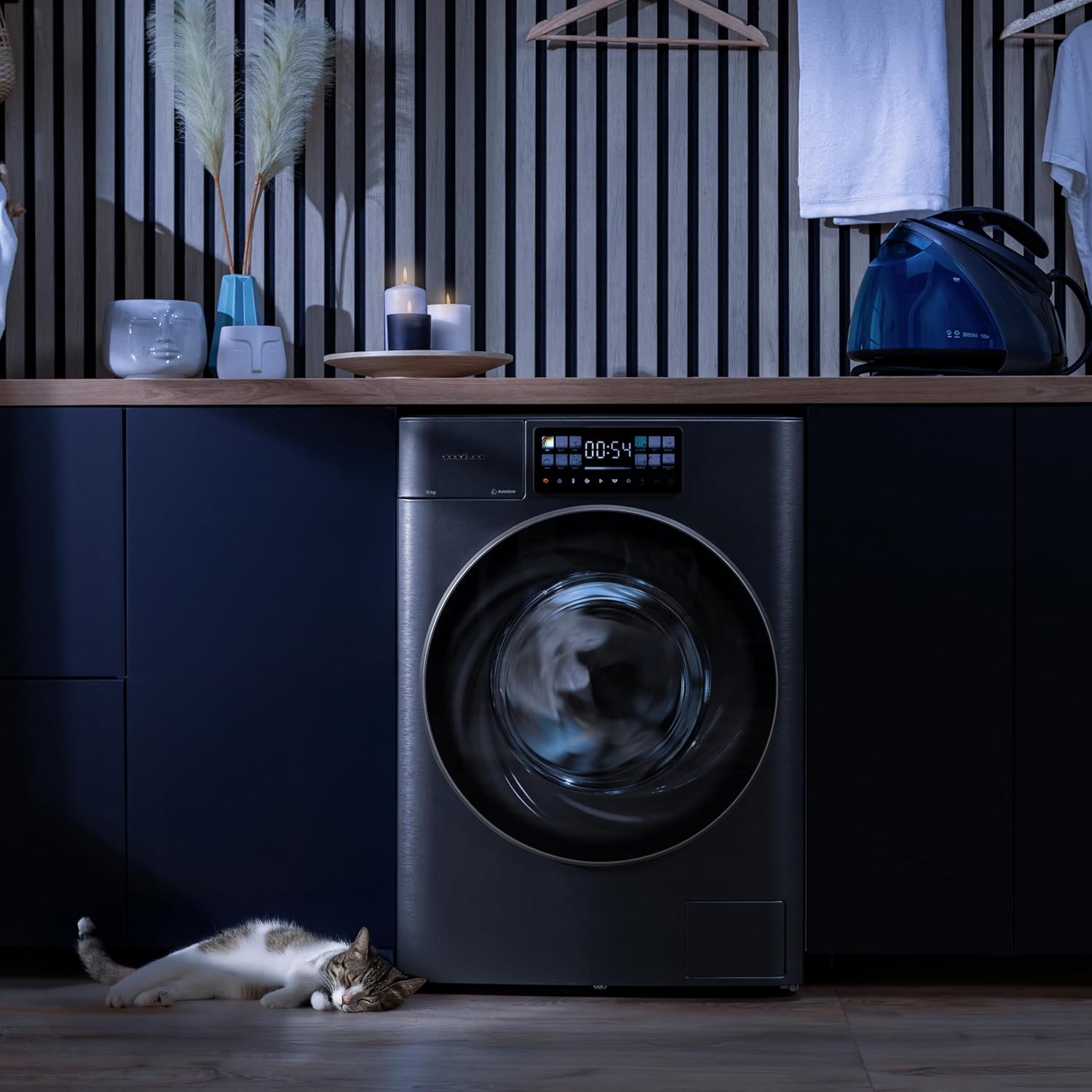 Cecotec - Bolero DressCode (Autodose Inverter 3D Steel) - 10kg, 1400 tr/min, écran 9,2