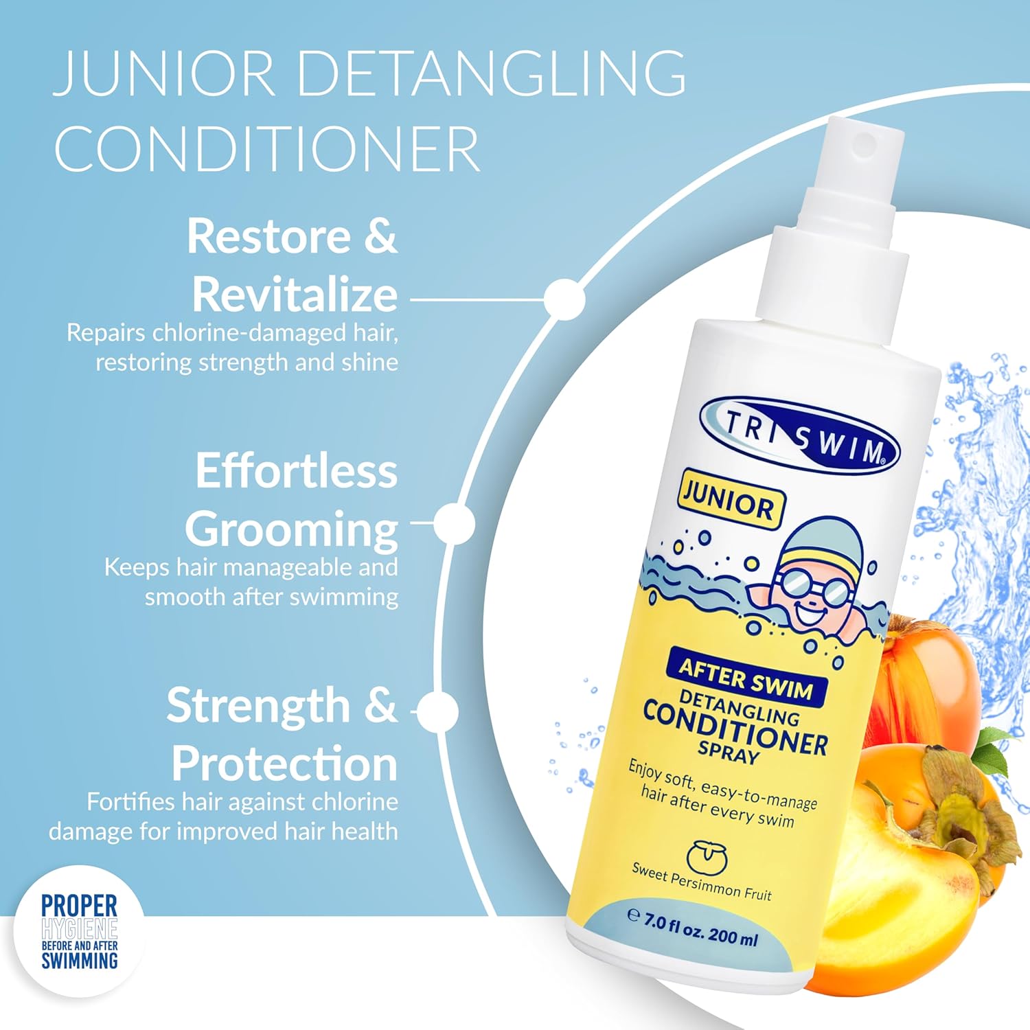 TRISWIM - Junior Après-shampoing démêlant - soin cheveux piscine enfants