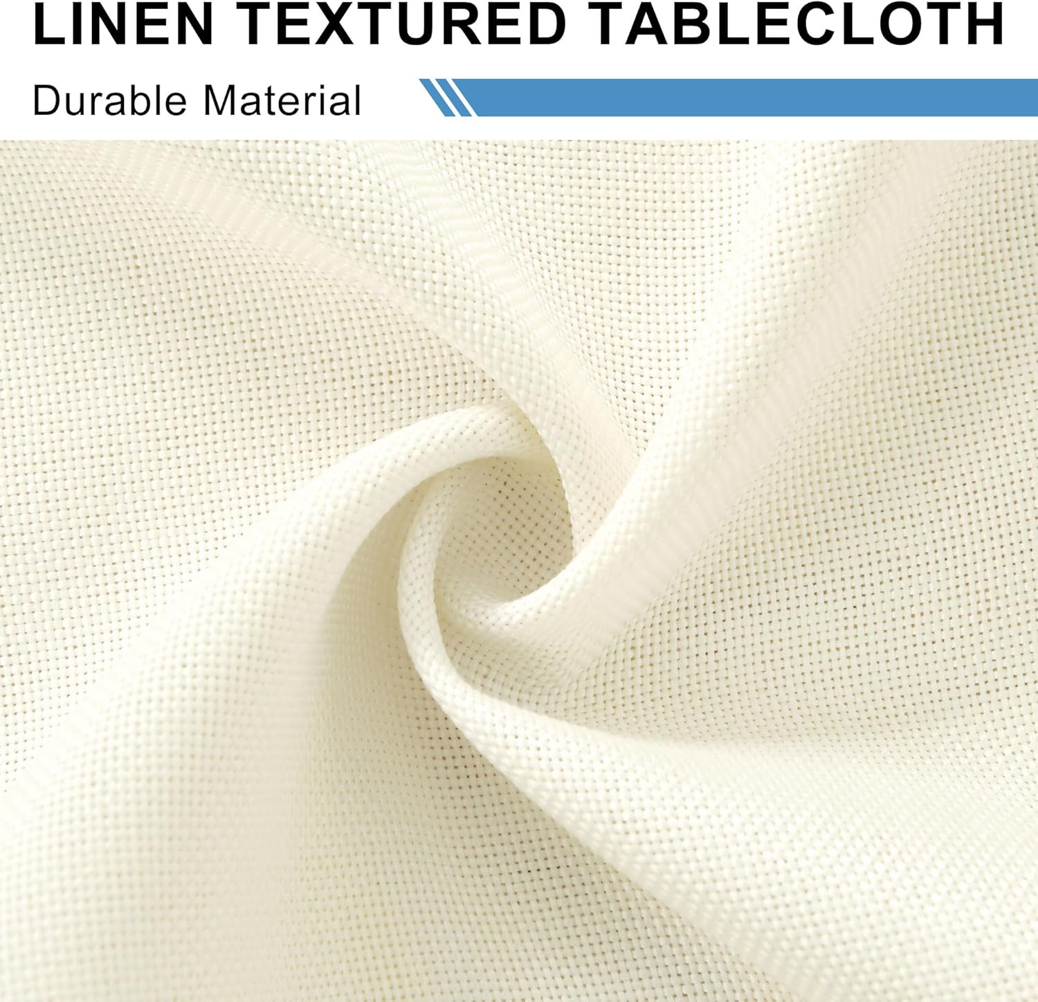 DWCN - Nappe aspect lin - 110x110 cm - lavable, anti-tache, imperméable