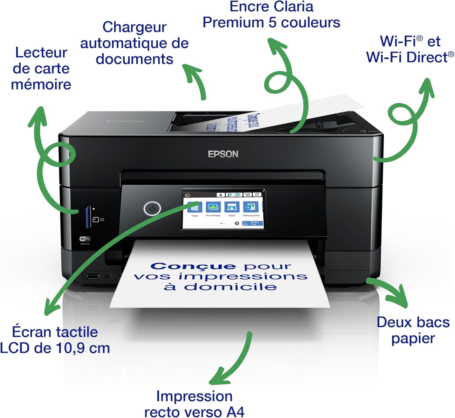Epson - Expression Premium XP-7100 - A4 - 3-en-1, WiFi, écran tactile, XP-7100