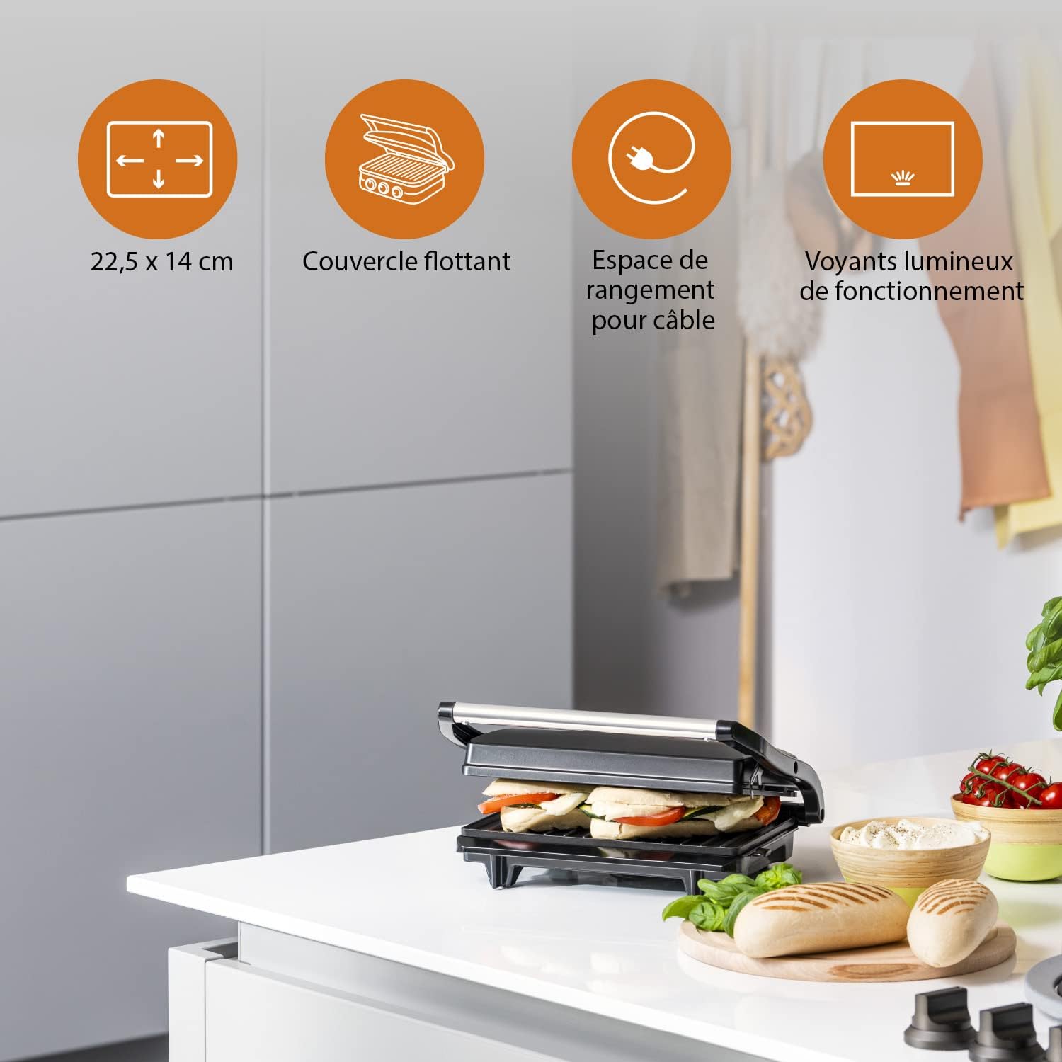 Tristar - Grille-viande série GR - 22,5x14 cm - 700W - GR-2650