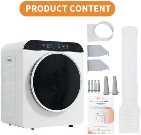 Sèche-linge à évacuation - 3-4,5kg, 6 programmes, mural, sécurité enfant, minuterie 180min