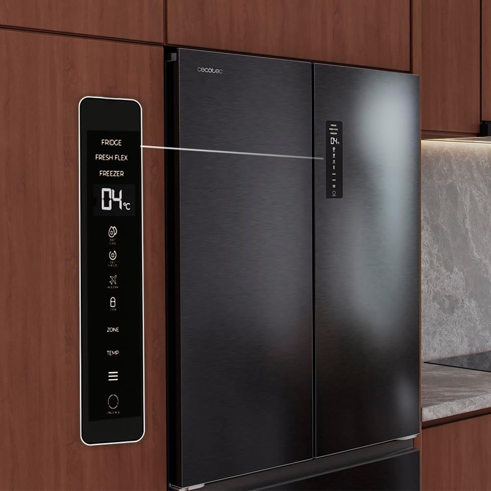 Cecotec - Bolero CoolMarket F2D - 189x83 cm - 458L, No Frost, Inverter, MetalFlexCooling, F2D458SBI