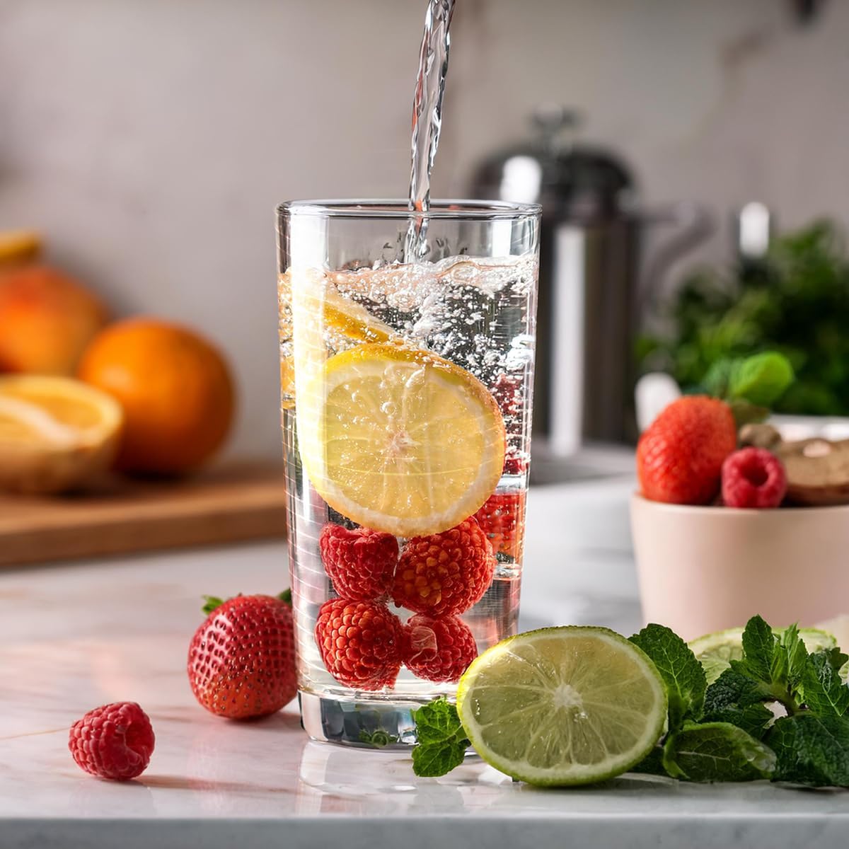 Alpina - Verres à eau - 220 ml - lot de 6, lavable au lave-vaisselle