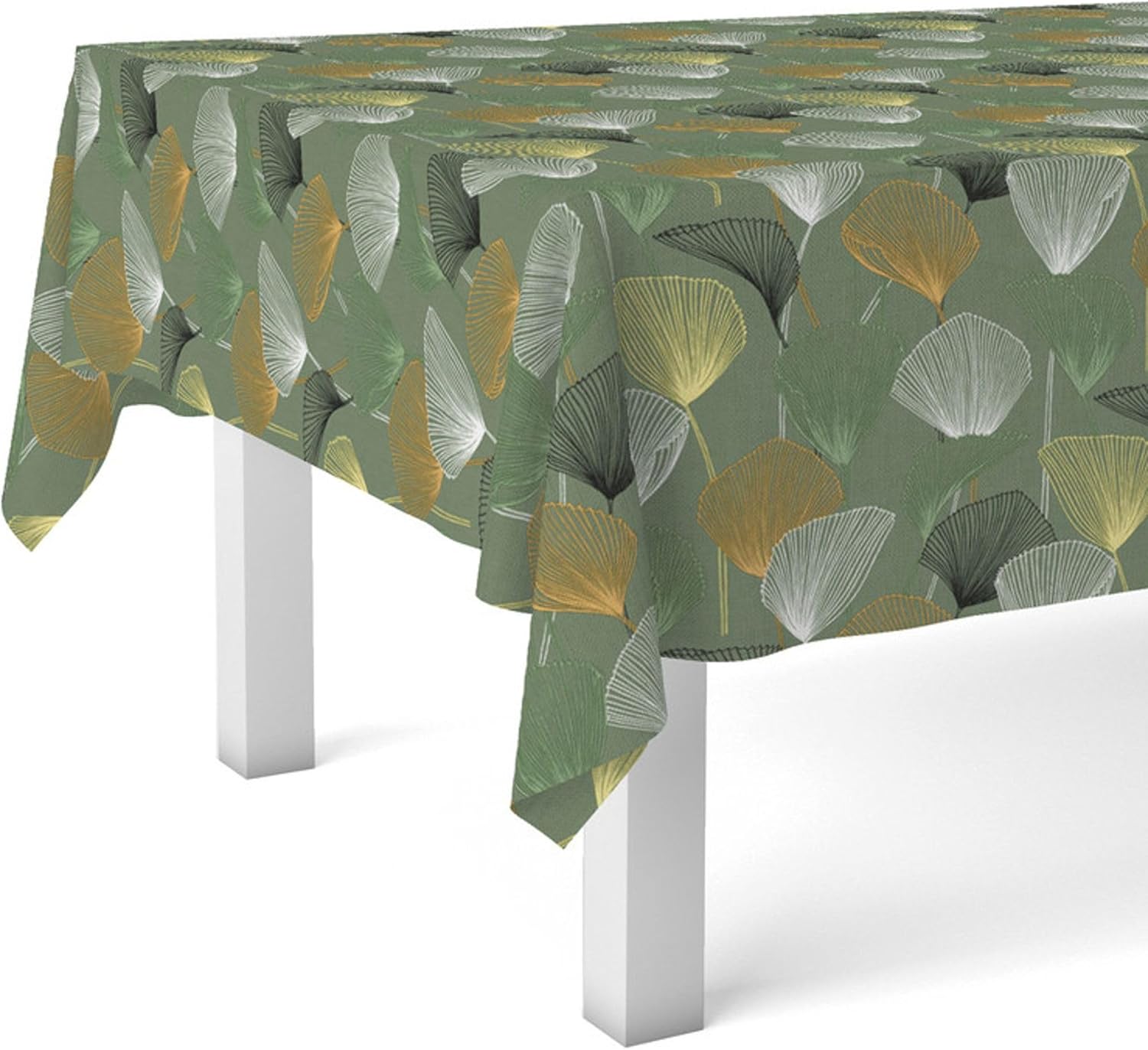 Nappe en toile cirée - rectangulaire - 300x140 cm - anti-taches, imperméable, entretien facile, vert