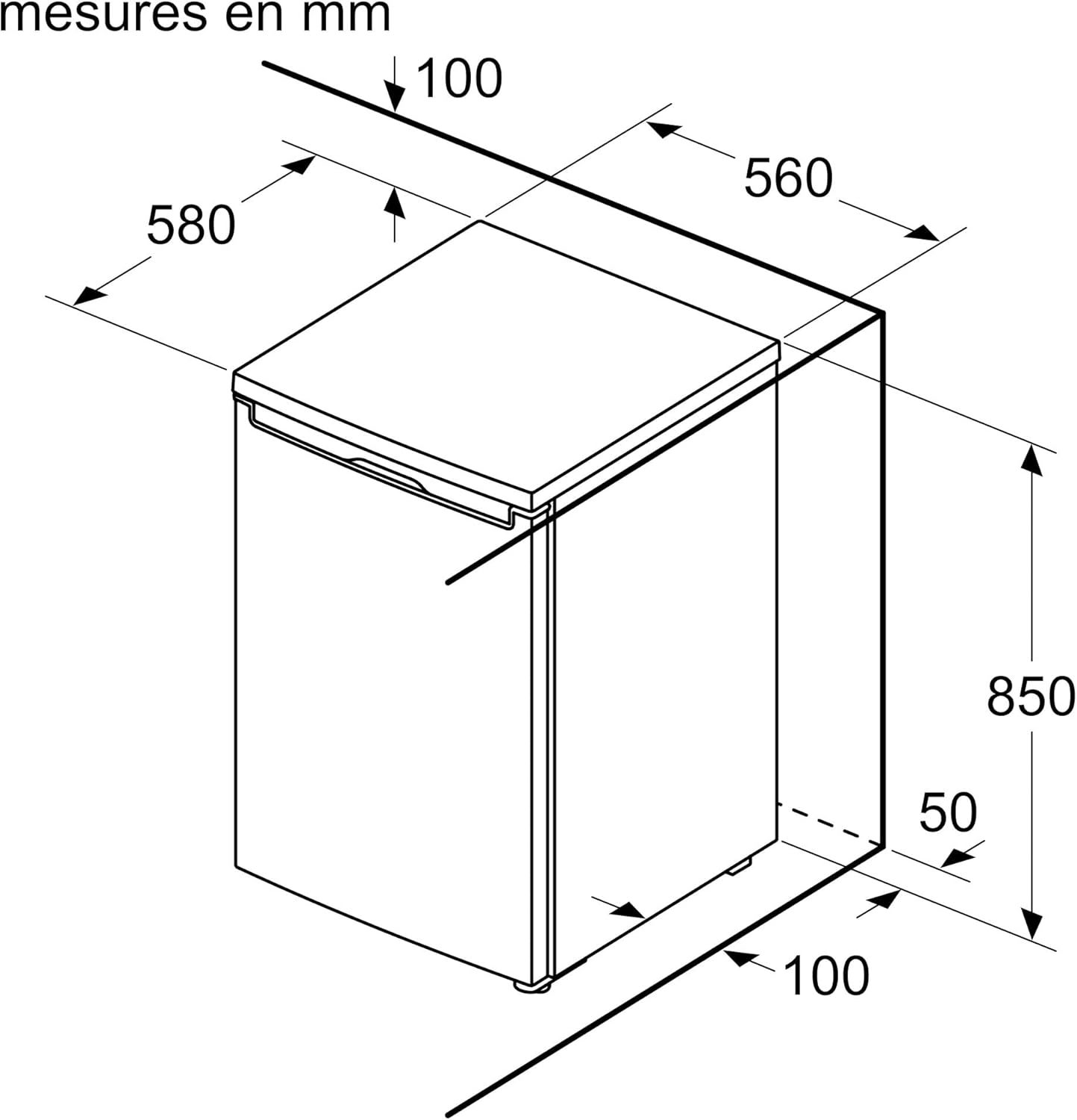 Bosch - Série 2 - 85x56 cm - Réfrigérateur compact 120L blanc - KTL15NWEBP