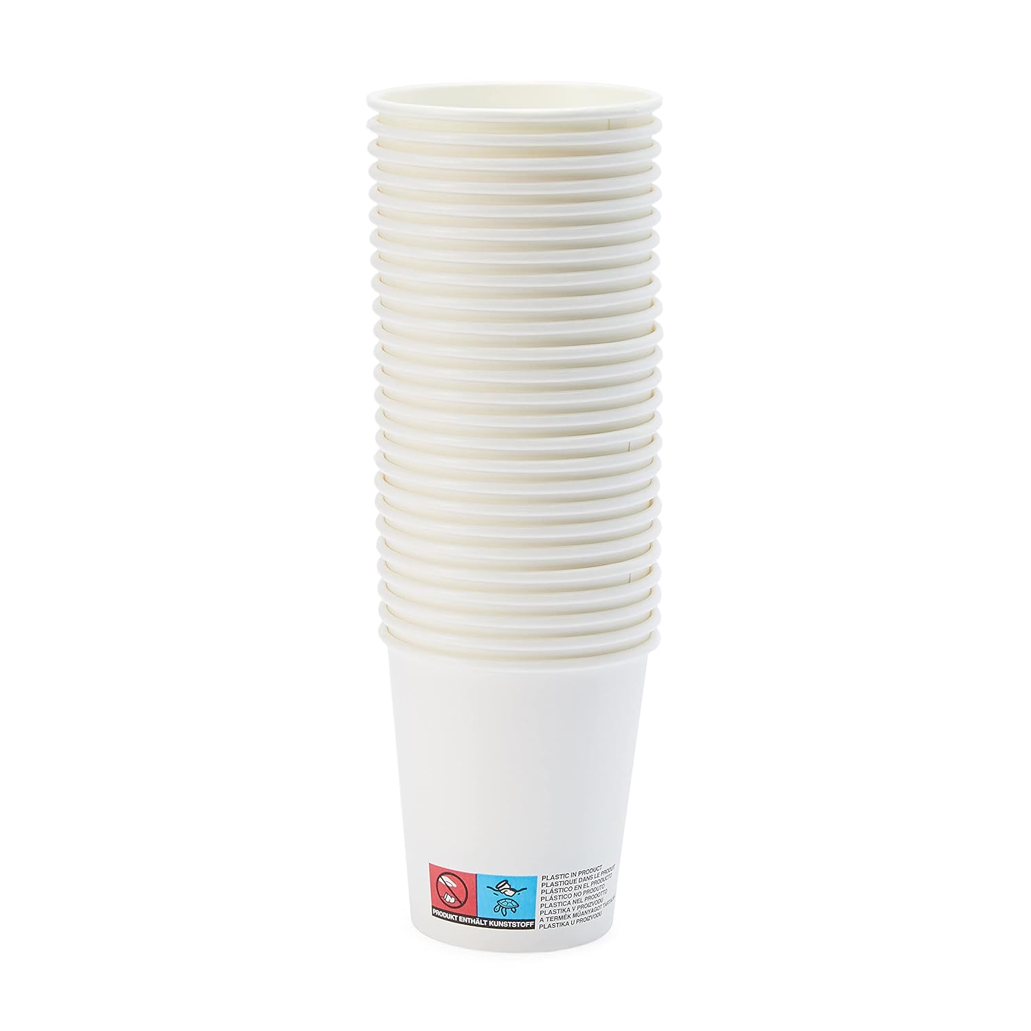 Amazon Basics - Gobelets carton 207ml - 150 unités, blanc, usage boissons chaudes