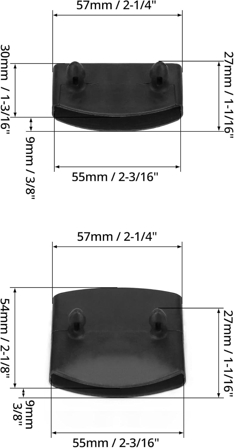 QWORK - Capuchons et supports pour lattes 5,5x9mm - lot de 36 pièces - remplacement plastique