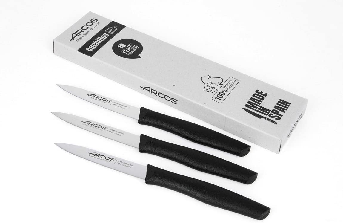Arcos - Nova - 100mm - couteaux office inox, manche polypropylène, lot 3