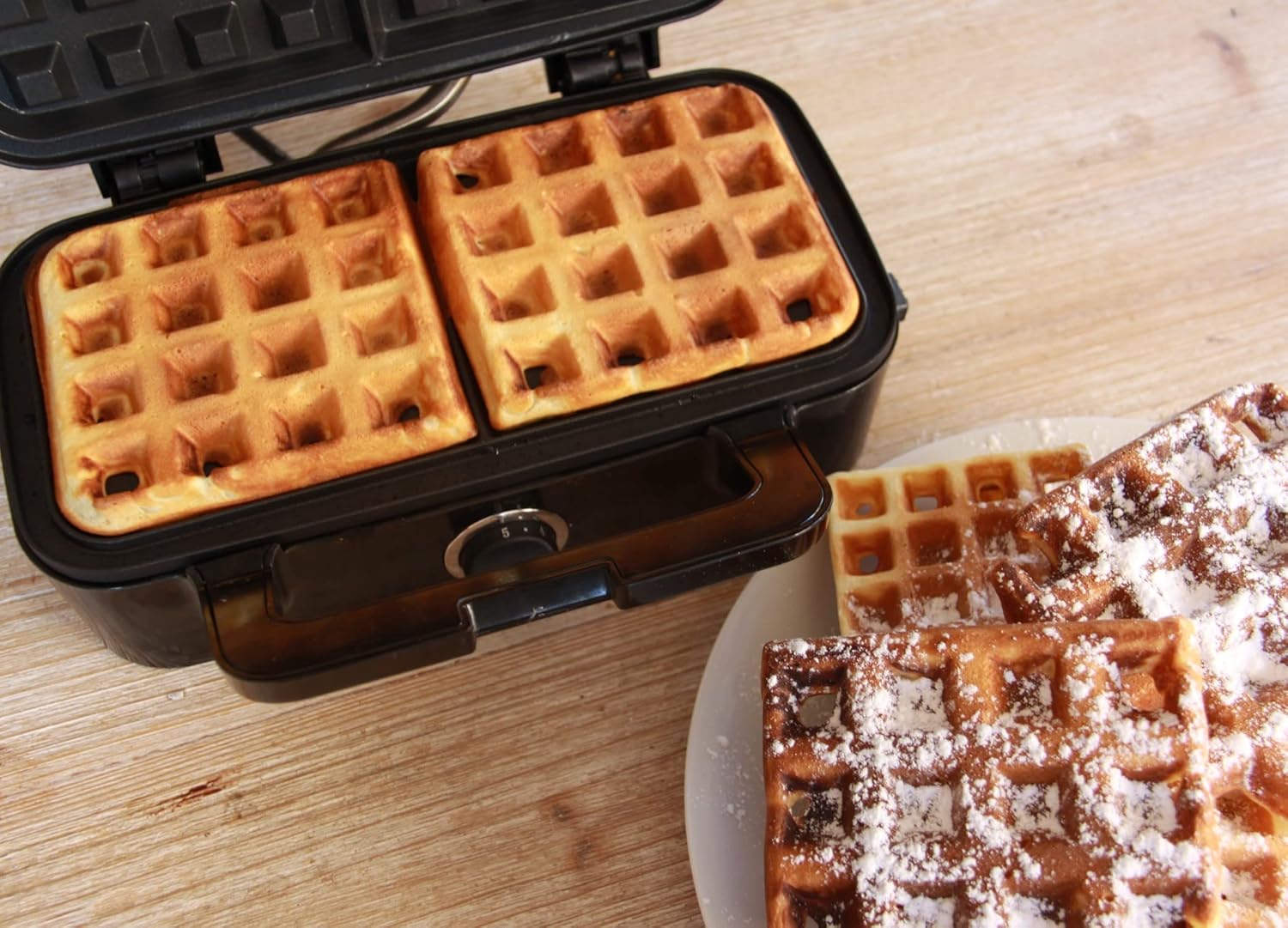 Little Balance - Speedn Mixt inox/noir - 1200W, gaufrier gril 2en1, plaques amovibles - 8368