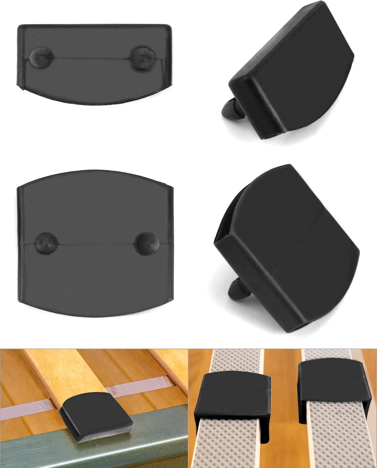 QWORK - Capuchons et supports pour lattes 5,5x9mm - lot de 36 pièces - remplacement plastique