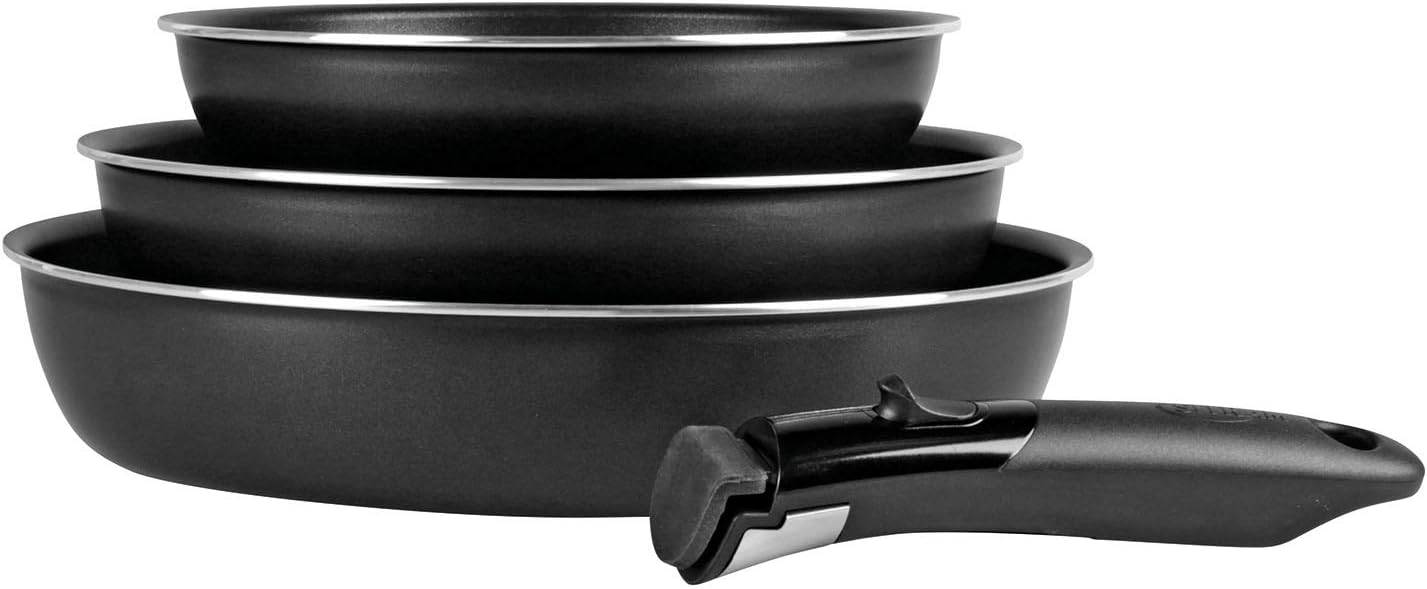 Sitram - Sitramovible - 20/24/28cm - Lot 3 poêles anti-adhérentes, poignée amovible, induction 712757