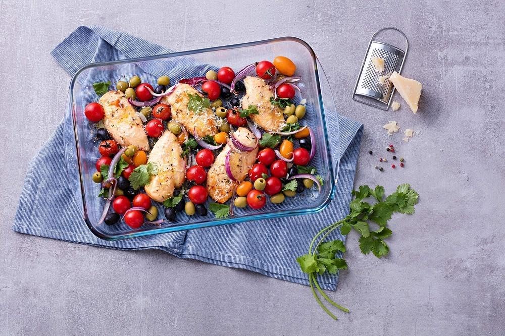 Pyrex - Plat à rôtir en verre - 40x27 cm - Rectangulaire, résistant