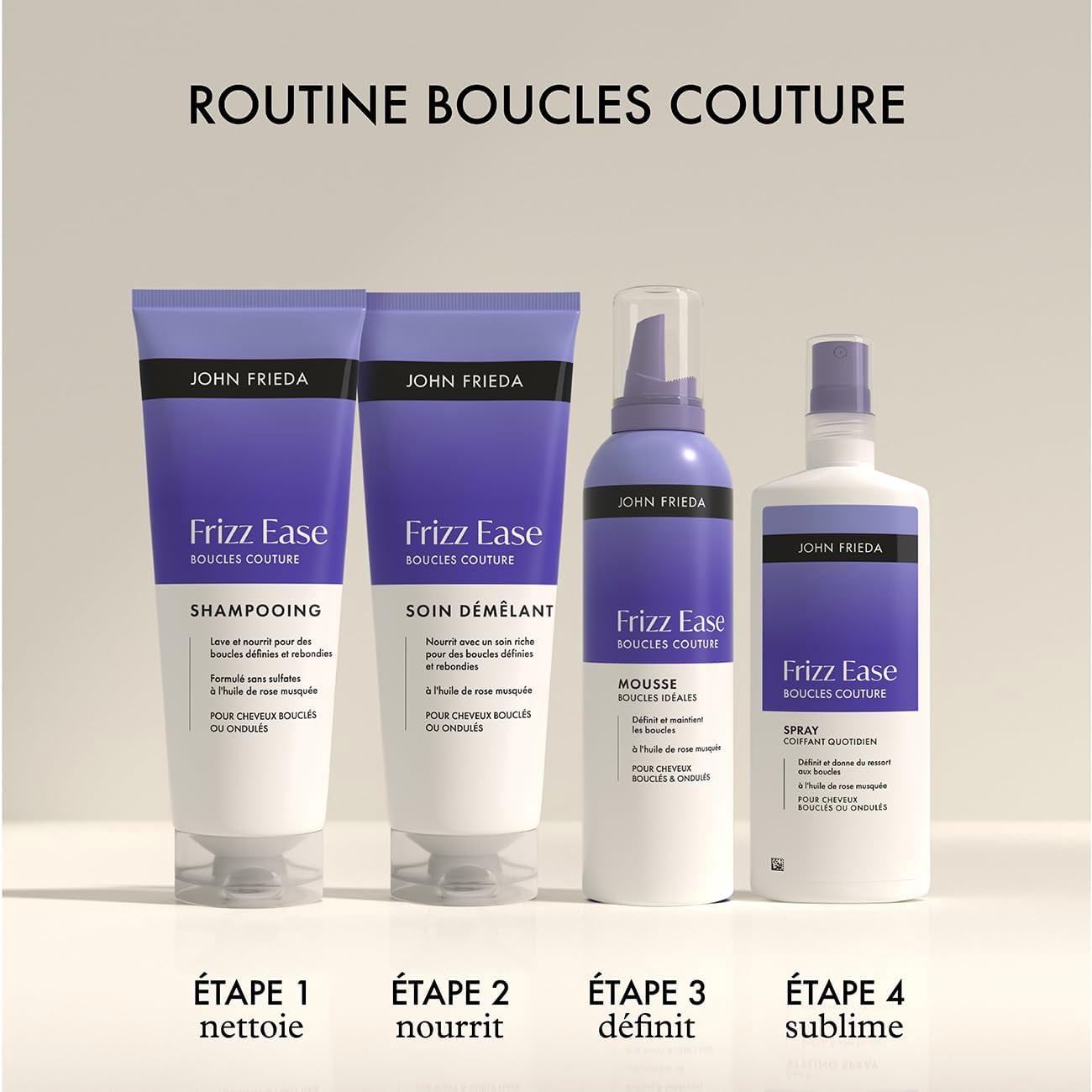 John Frieda - Frizz Ease Boucles Couture - 250ml - soin démêlant cheveux bouclés