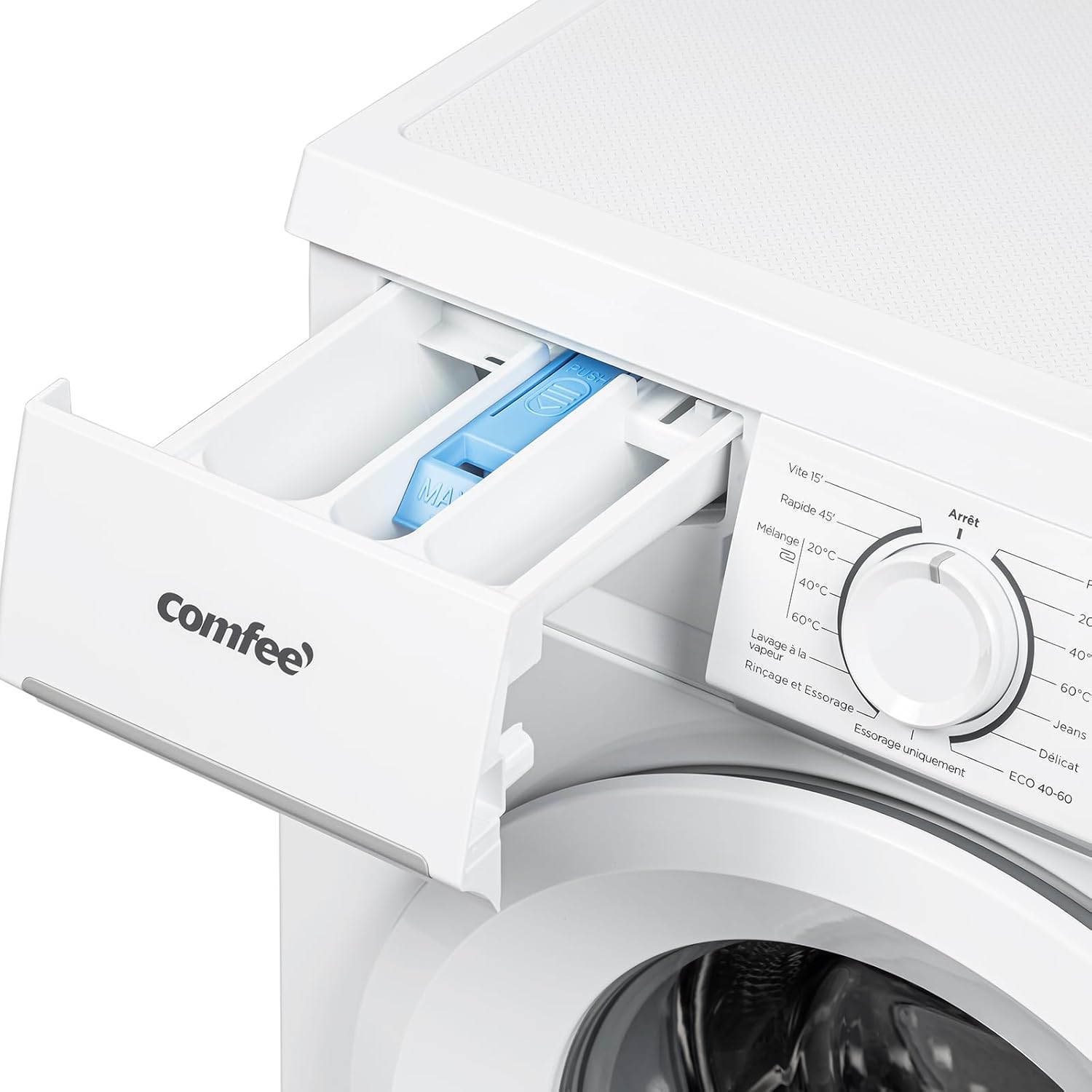 Comfee - lave-linge frontal 8 kg, classe A, 1400 tr/min, 15 programmes, CFE12EW80-W-FR