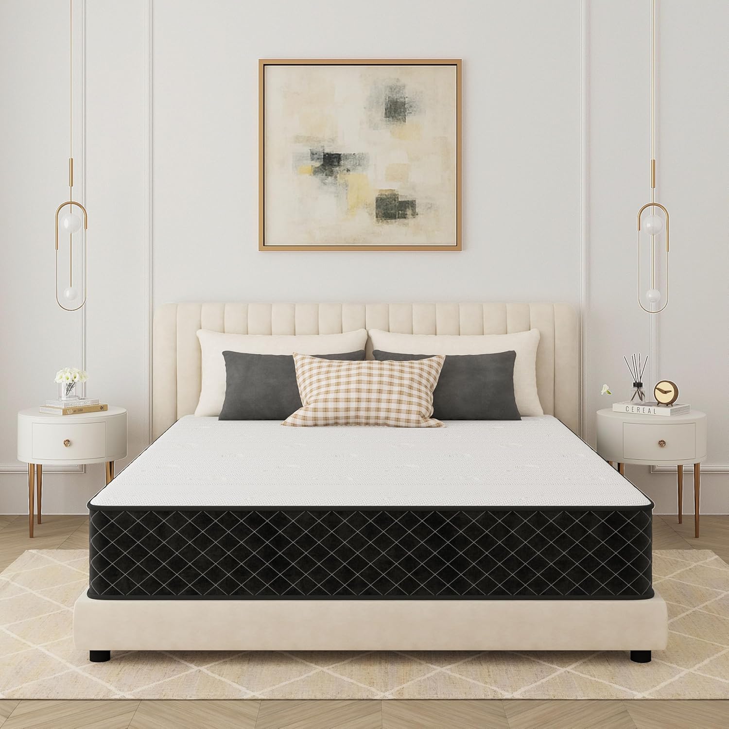 PurrJoys - matelas 160x200 cm - ressorts ensachés, 7 zones, 25 cm, H3/H4, Oeko-TEX