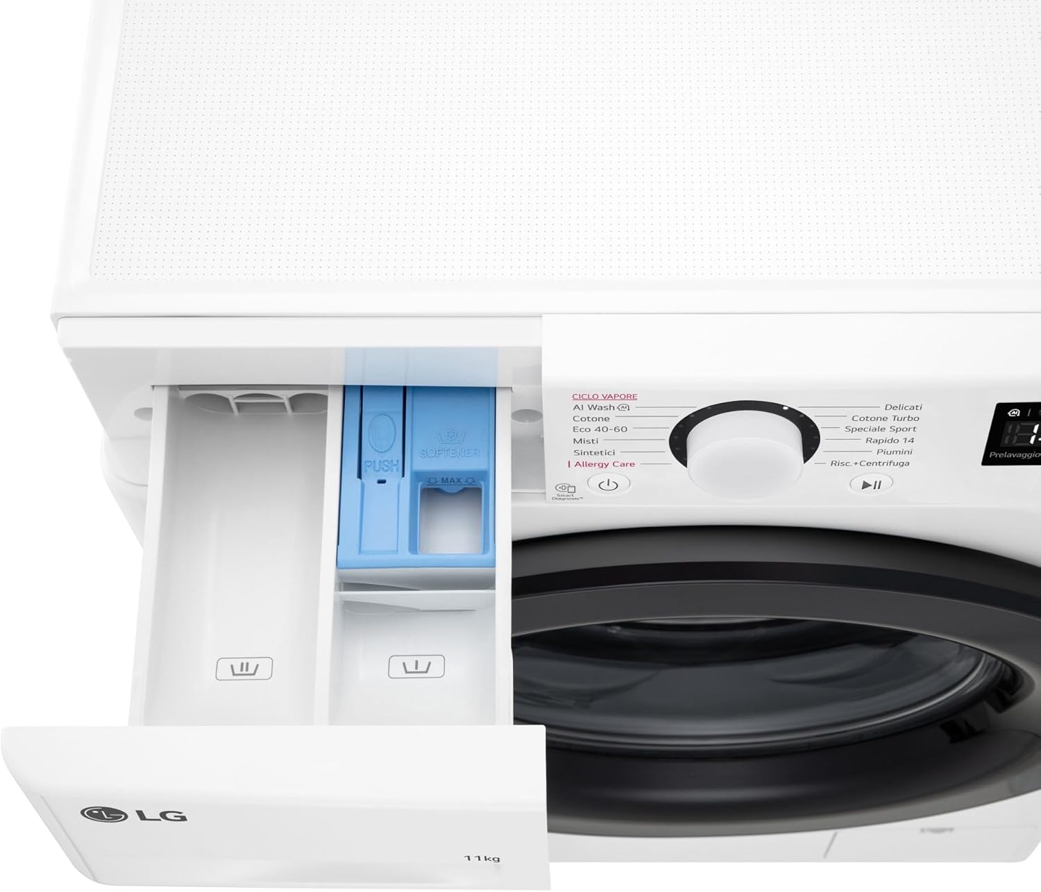 LG - Série R3 - 60x85x56,5 cm - 11kg, 1400tr/min, vapeur, AI DD F4R3011NSWB