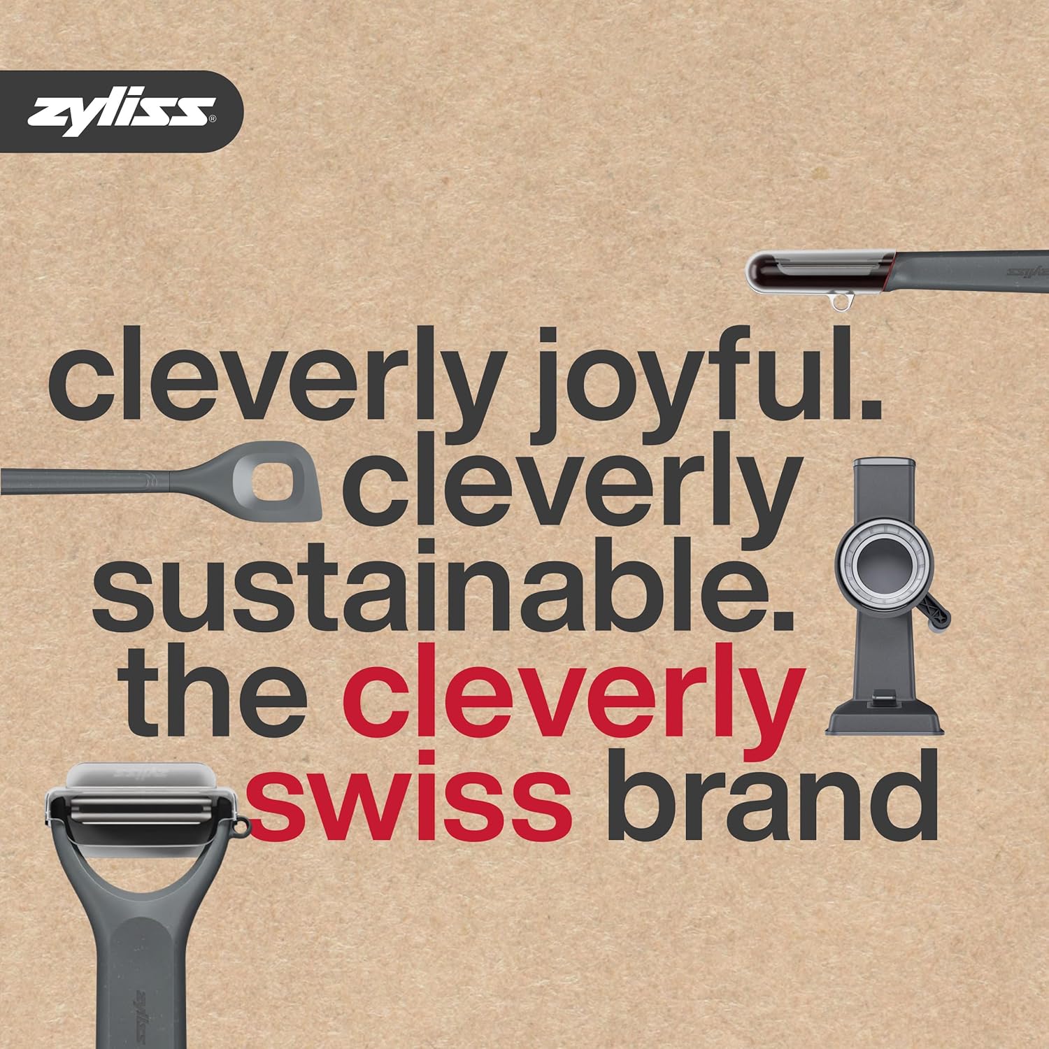 Zyliss - Zick Zick 3 - hachoir manuel inox, légumes et herbes