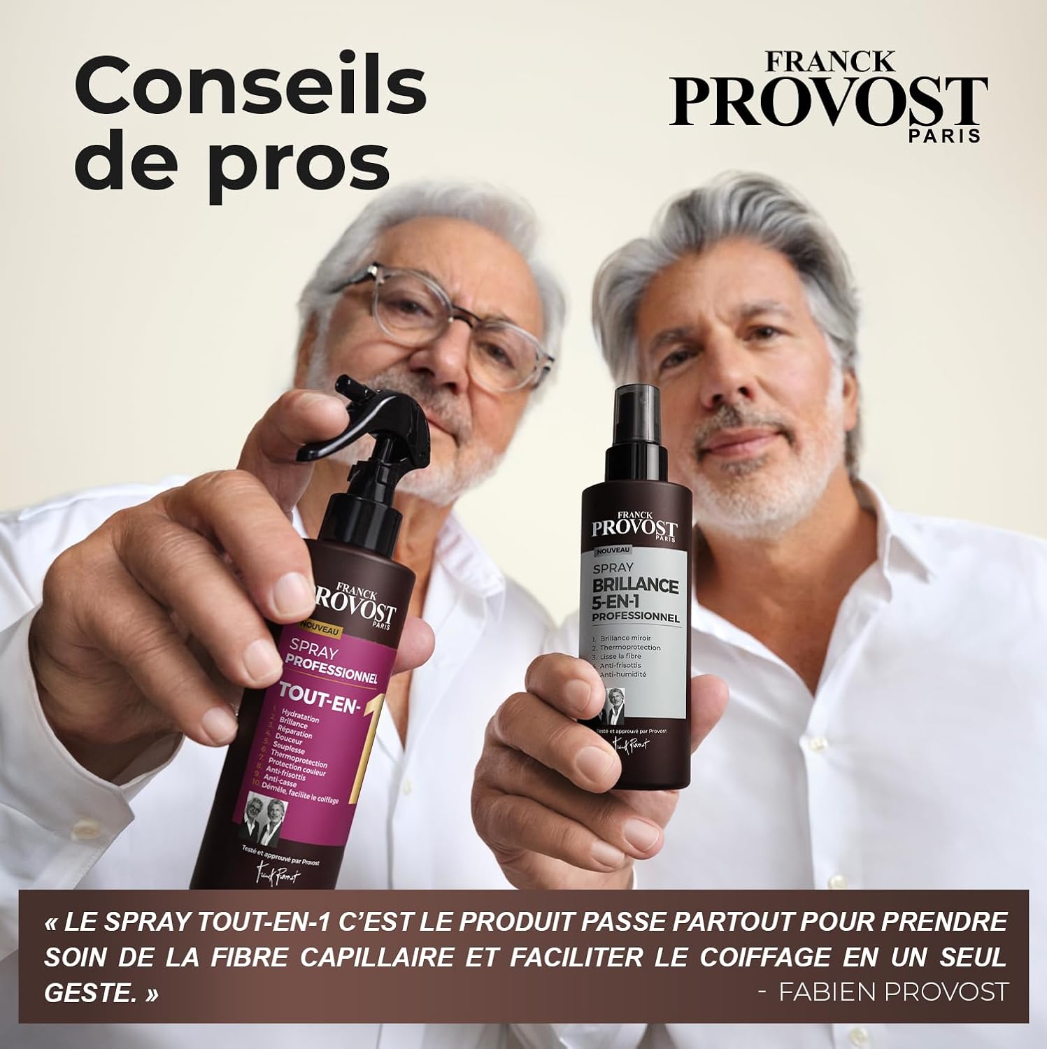 Franck Provost - Spray Tout-en-1 - 190ml - Thermoprotection, soin, hydratation, brillance