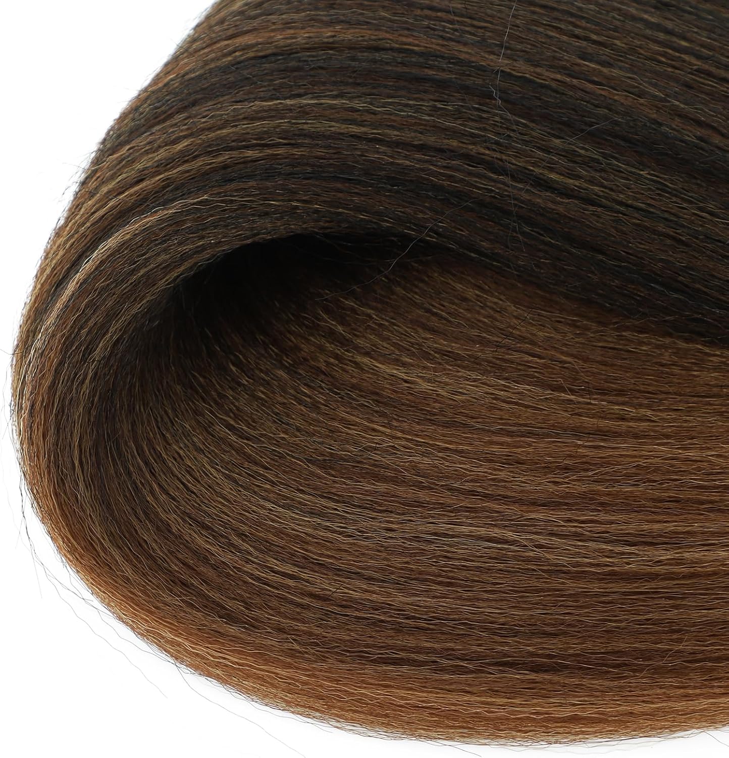 Meches cheveux tressés pré-étirés 20 pouces, ombré noir/brun, 6 paquets, lisse Kanekalon, T1B/30/27#