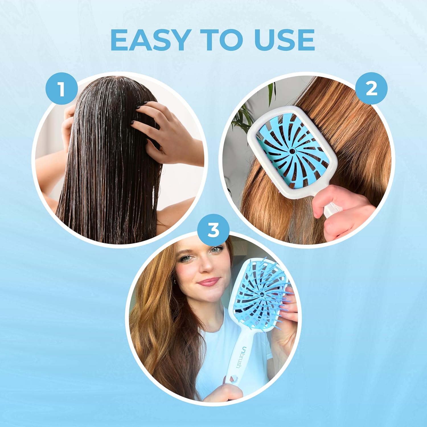 FHI Heat - UNbrush Plus - ultra légère, ventilée, 84 poils UltraFlex, démêlage cheveux bouclés