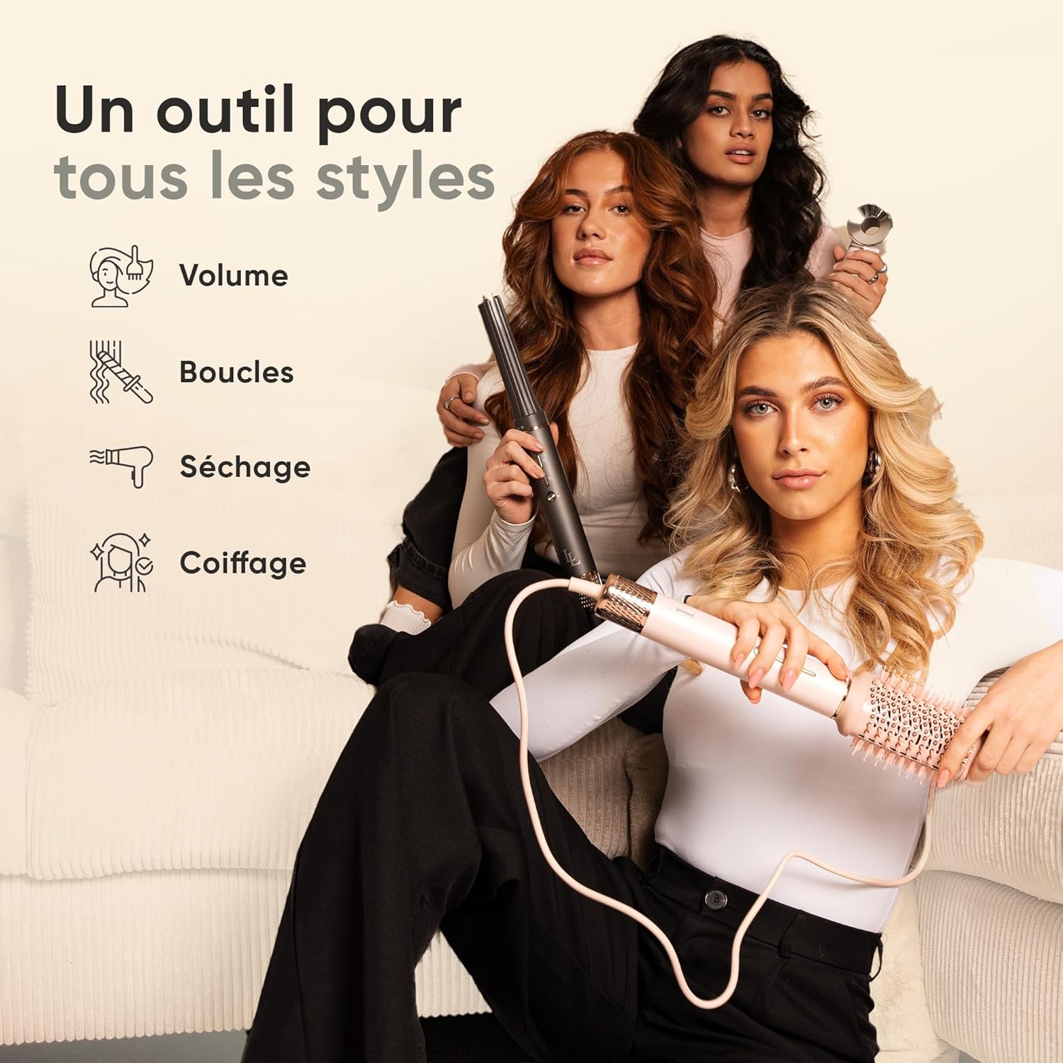 Brosse soufflante - version de luxe - séchage rapide, ionique, 135000 RPM