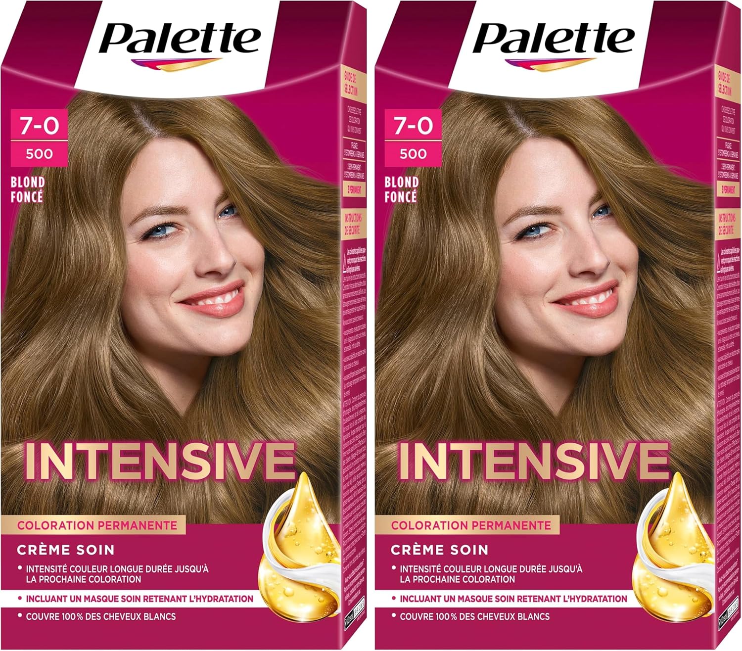 Palette - Intensive Coloration Permanente Cheveux soin, tenue 8 semaines, Blond Foncé 500