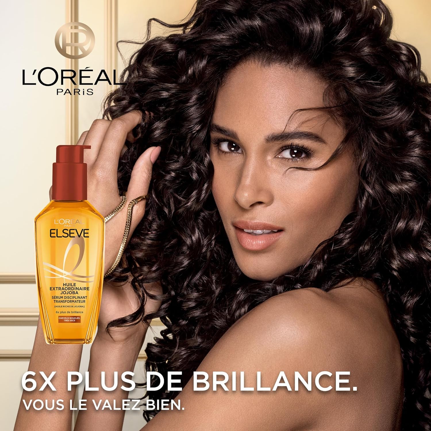 L'Oréal - Elseve Huile Extraordinaire - 100ml - sérum nourrissant jojoba pour cheveux bouclés très secs