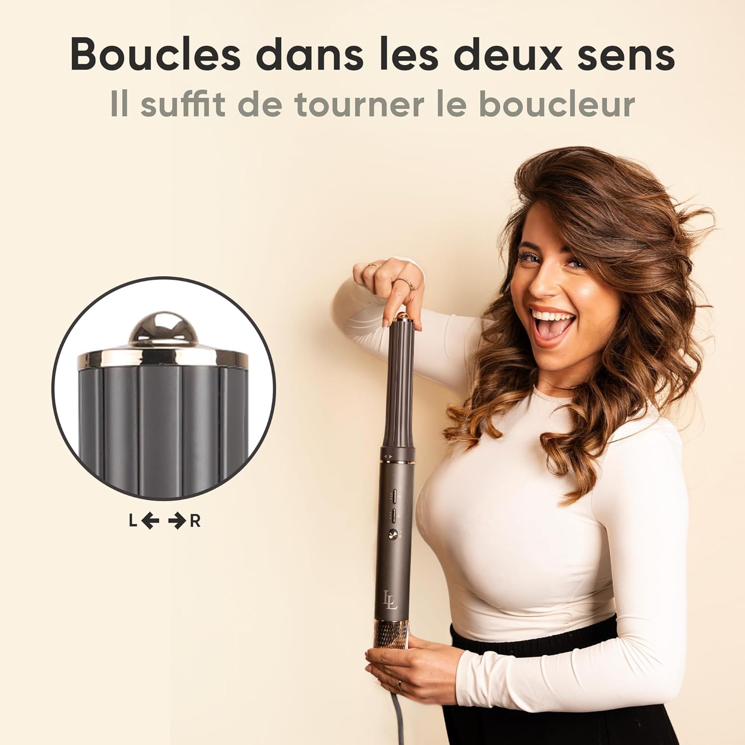 Brosse soufflante - Air Styler luxe - séchage rapide, boucleur, volumateur, lisseur - 135000 RPM