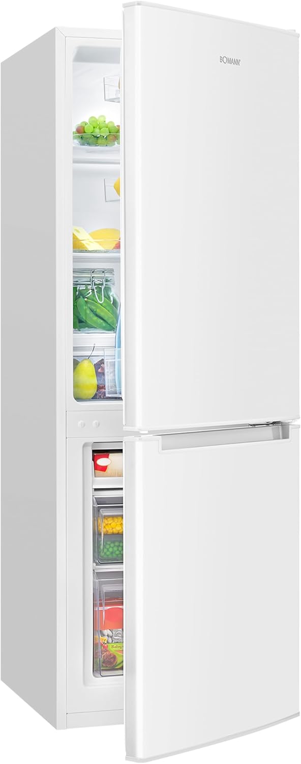 Bomann - Réfrigérateur congélateur 173L, éclairage LED, bac légumes, KG7359