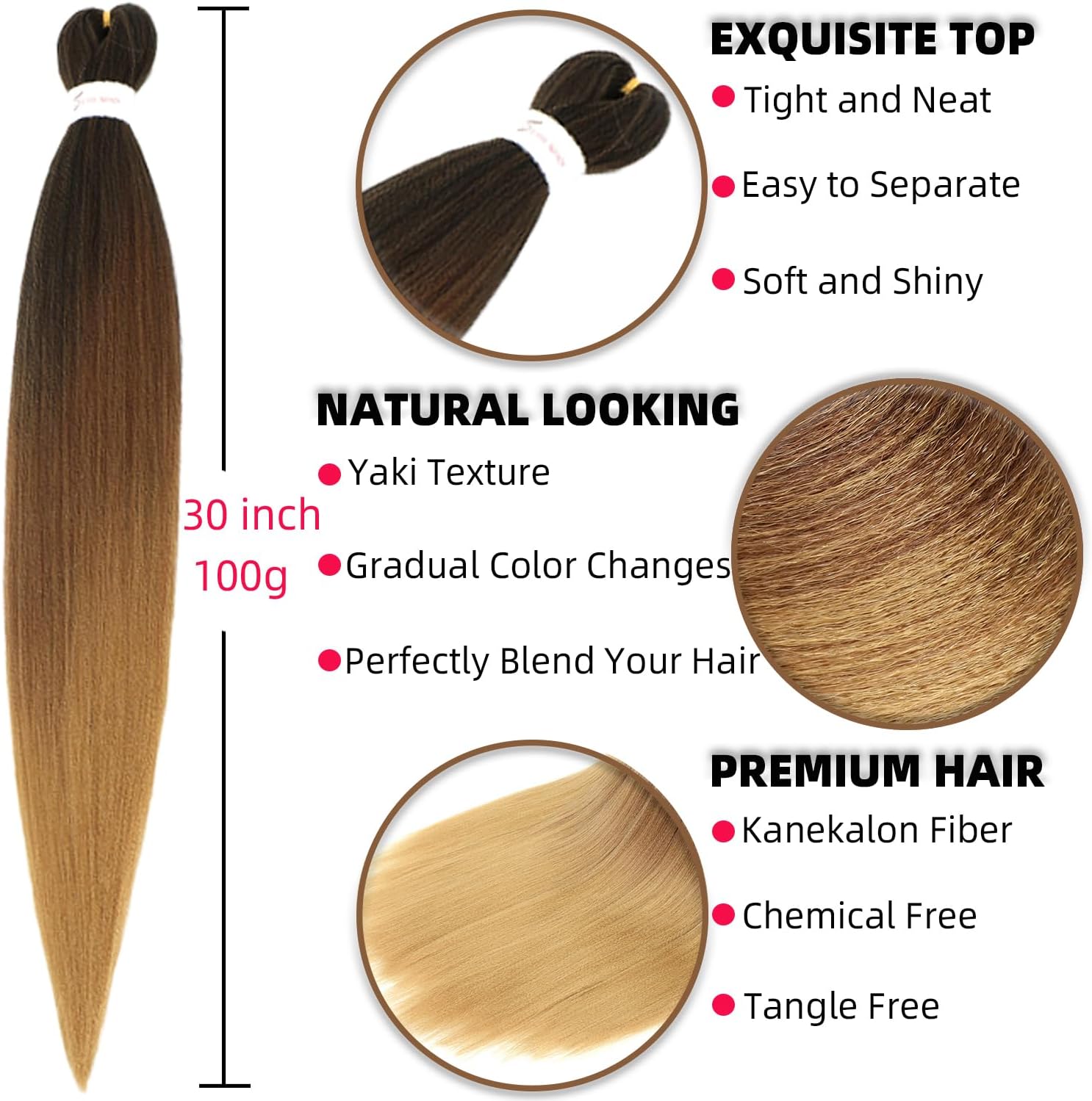 Extensions cheveux tressage - 30