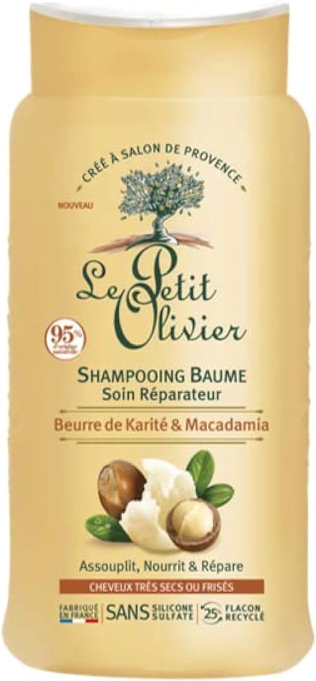 Le Petit Olivier - Shampooing baume réparateur 250ml - karité macadamia - cheveux très secs sans silicone