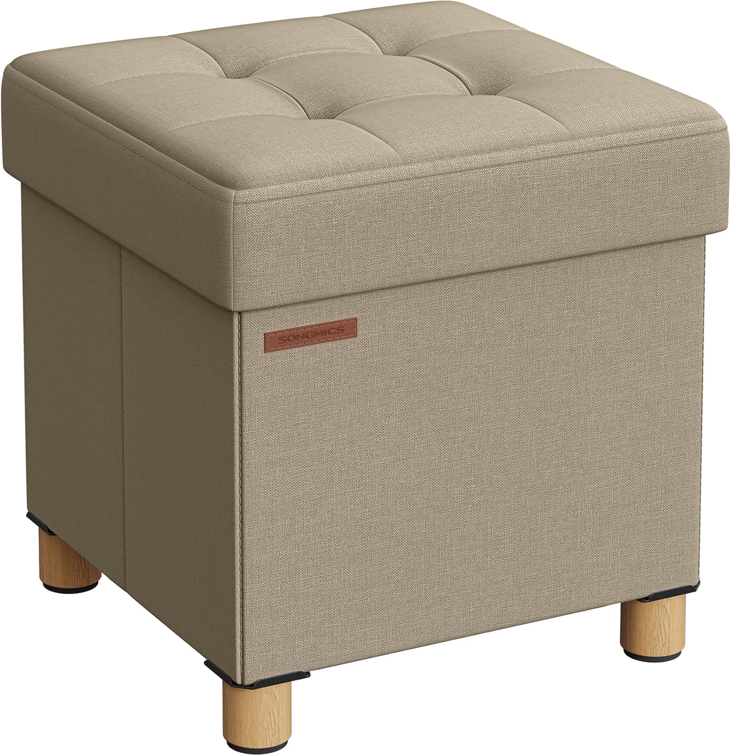 SONGMICS - Tabouret pliable, 38x38x40 cm, repose-pieds, rangement, 300kg - LSF014K11