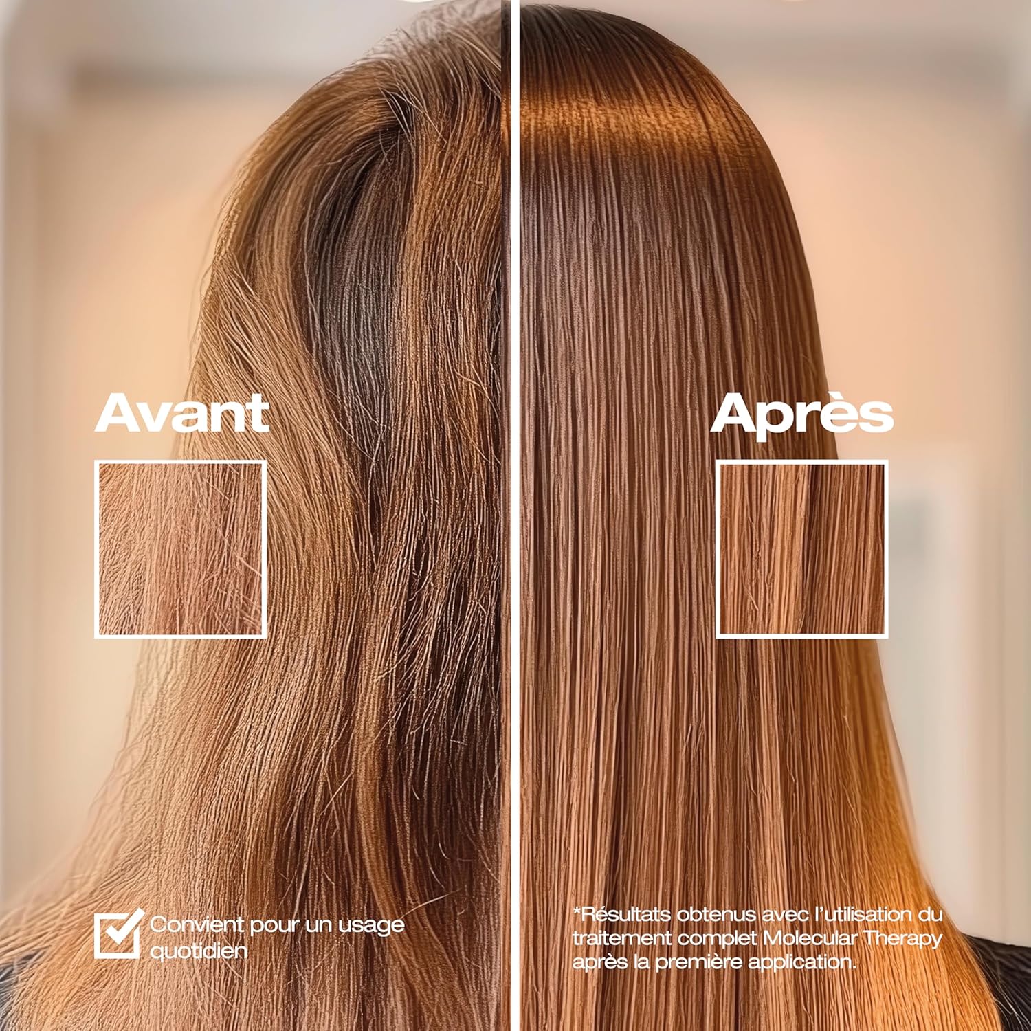 abril et nature - Molecular Therapy - 550ml - Shampooing, masque, sérum réparateurs pour cheveux abîmés