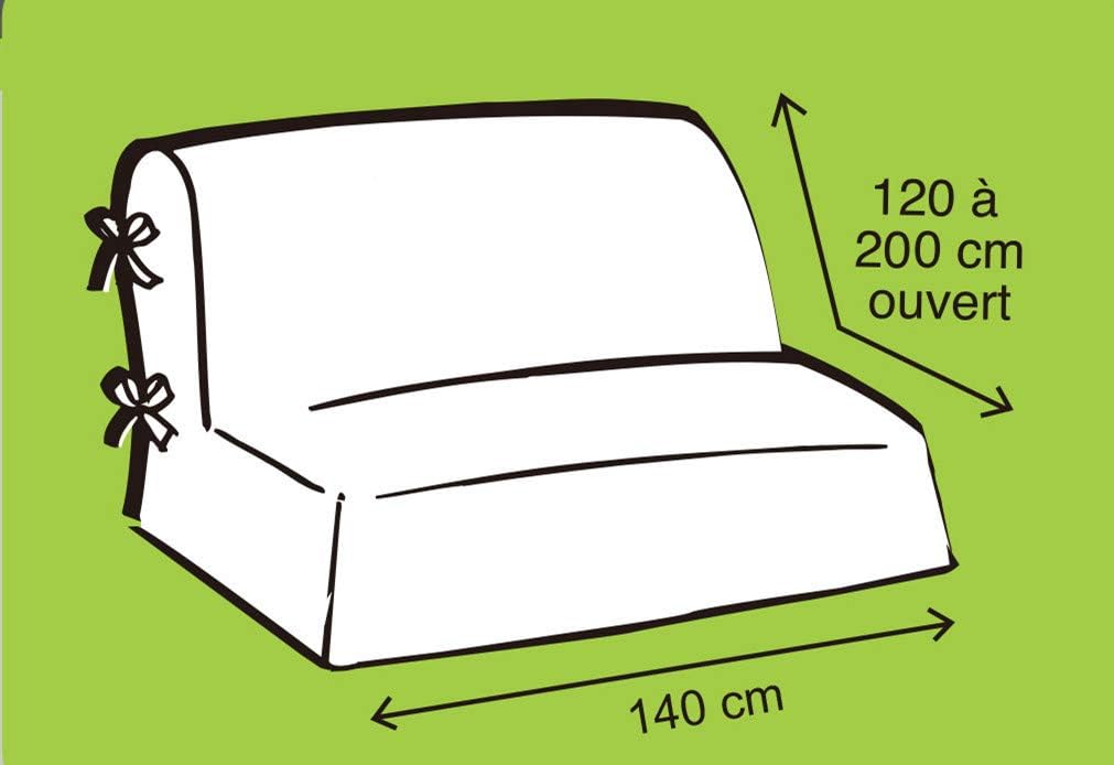 Housse matelassée banquette BZ 140 - 120x200/140cm - Anthracite