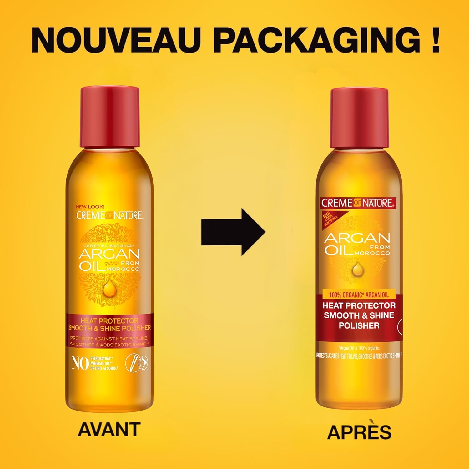 Creme of Nature - Argan Oil Heat Protector - 118ml - soin apaisant cheveux bouclés sans rinçage