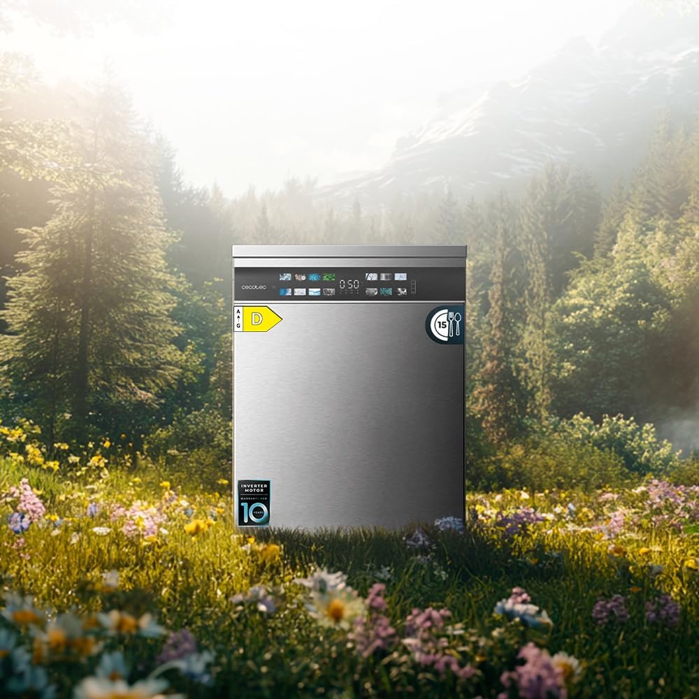 Cecotec - Bolero Aguazero 6210 - 60cm - inox, 15 couverts, écran XXL, 14 programmes D