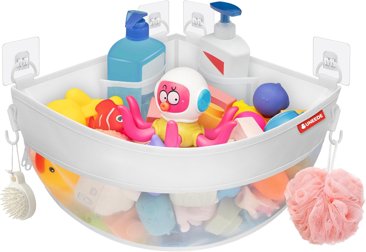 UNEEDE - support d’angle bain enfants - maille, séchage rapide