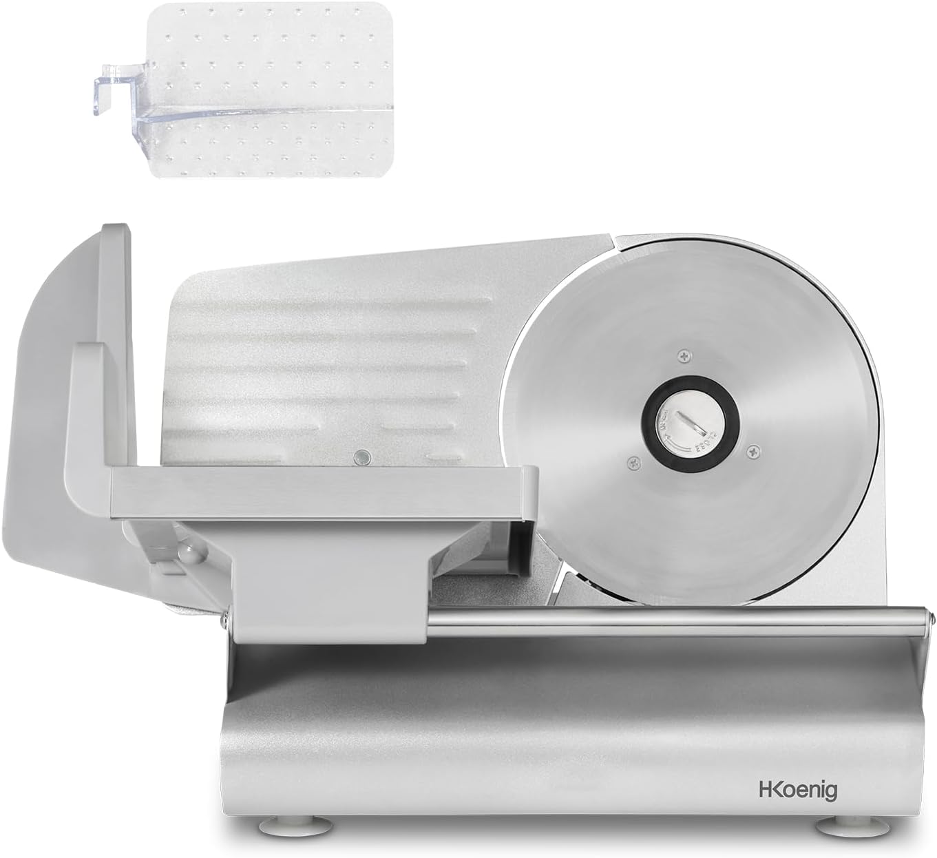 H.Koenig - trancheuse MSX190 - lame 19 cm - coupe 0-13 mm, aiguiseur intégré, plateau large