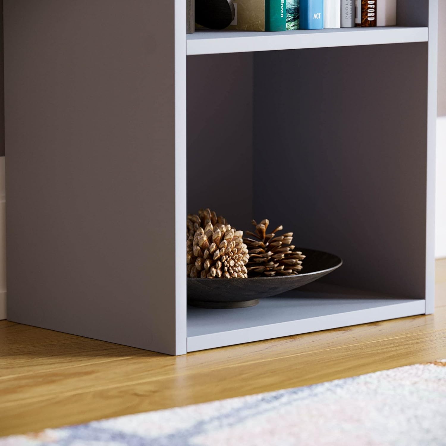 Vida Designs - Oxford cube 5 étages bois gris - bibliothèque compacte