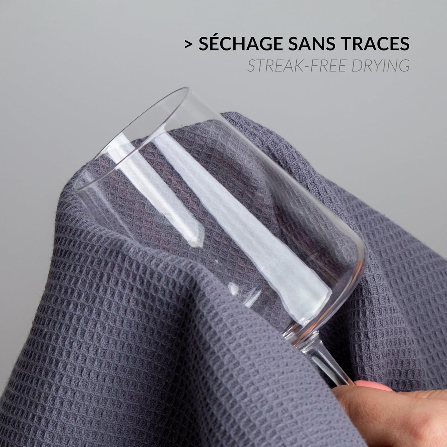 Happy Home - Torchons Cuisine Quatre Couleurs 45x65cm - 100% coton, ultra absorbant