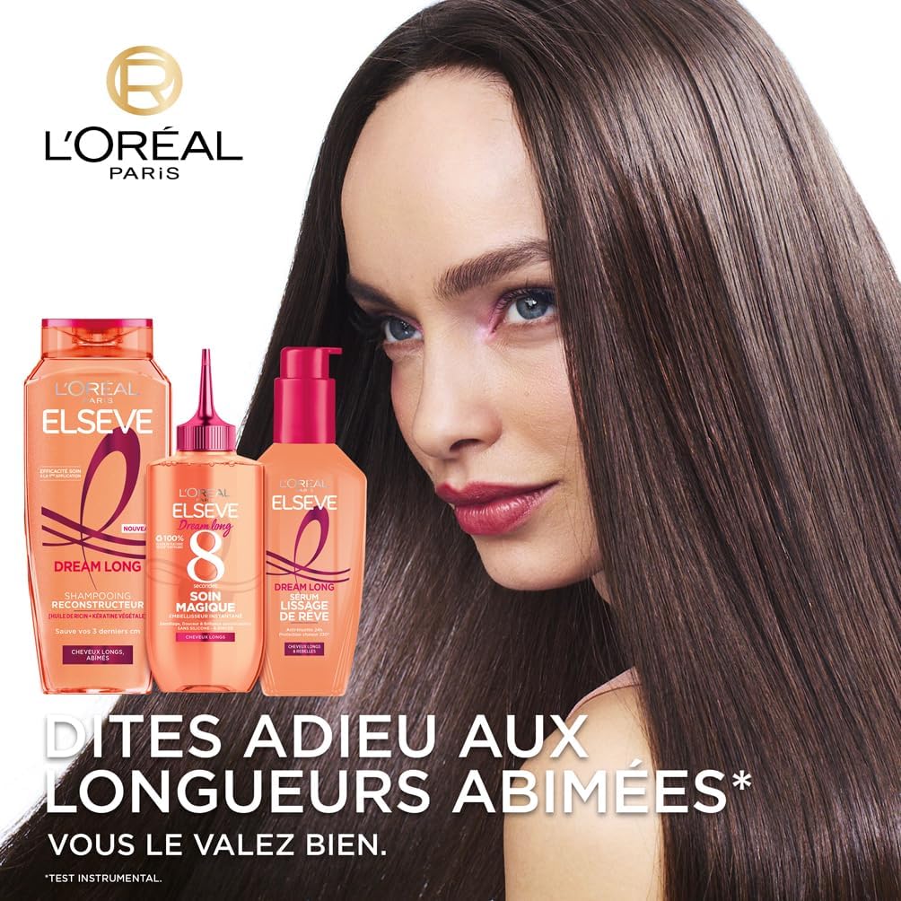 L'Oréal Paris - Elseve Dream Long - routine cheveux longs - kératine végétale, huile de ricin