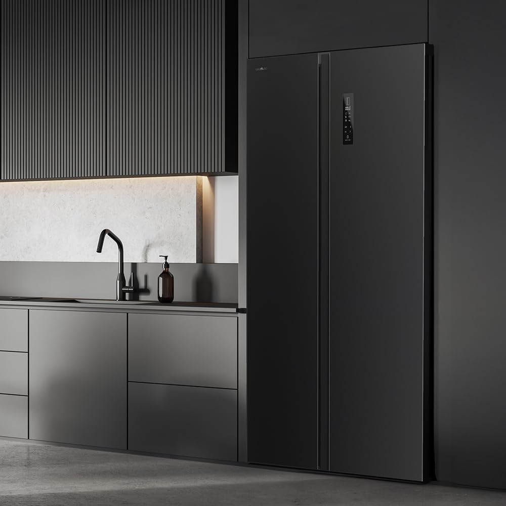 Cecotec - Bolero CoolMarket série - 562L, No Frost, classe E, fonctions rapides SBS 562 Dark E
